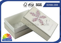 Pearl Decorated Fancy Small Cardboard Paper Box / Rectangle Rigid Paper Box
