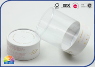 Cylinder Printed Paper Lid Visible Plastic Tube Wedding Candies Package