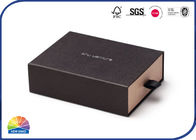 Rigid Paper Boxes Kraft Paper Sliding Drawer Boxes With Silver Gold Foil Stamping