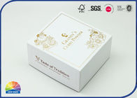 Cardboard Paper Present Box With Cutomize Hot Gold Stamping Lid