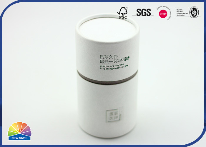 Food Package Paper Tube Container Customized Embossed And Debossed Logo