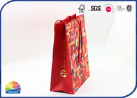 CMYK 4C Printed Customized Paper Gift Bags Resuable Eco Friendly With Ribbon Handle