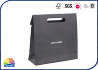 Die Cut Handle Matte Paper Shopping Bags Adhesive Seal Cloth Packaging