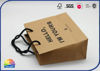 4C Customized Size Logo Kraft Paper Bags With Nylon Handle