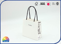 4c Printed Customized Logo White Kraft Paper Shopping Bag With Paper Handle