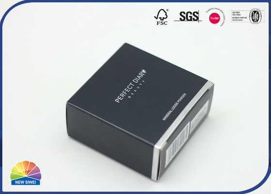 Cosmetic Packing Folding Carton Box With Luxury Matte Black Color Recyclable