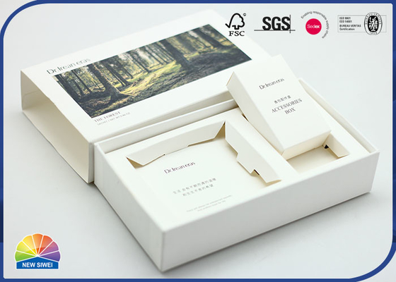 White Kraft Paper Sleeve Drawer Paper Box Customized UV Print Eco Friendly