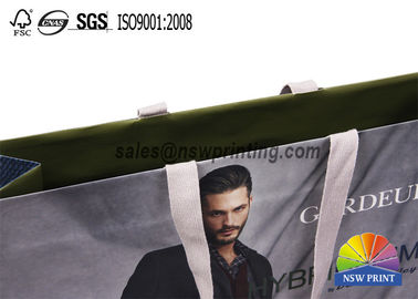 Flat Cotton Ribbon Handle Luxury Custom Paper Shopping Bags Carry Bag OEM ODM