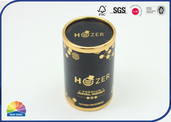 Food Grade Cylinder Paper Packaging Tube With Aluminum Foil Inner Custom Libs