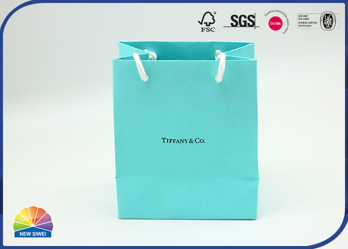 Embossing Matte Lamination Special Reusable Paper Bag Customized Logo With Handle