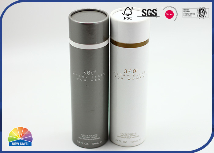 Glossy Lamination Printed Paper Cylinder Boxes T-Shirt Package