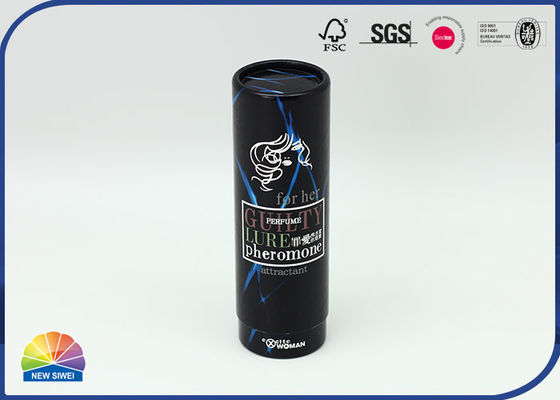 4c Printing Glossy Paper Tube συσκευασία για καλλυντικά Silver Stamping